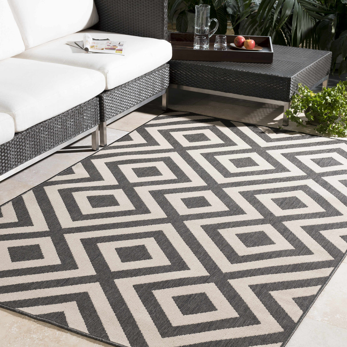 Spilsby Geometric Outdoor Rug - Clearance