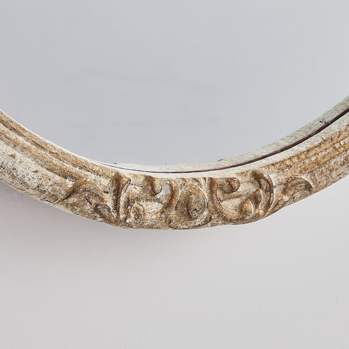 Traditioanl Oval Mirror With Wood Frame Rustic Decor Wall Mirror