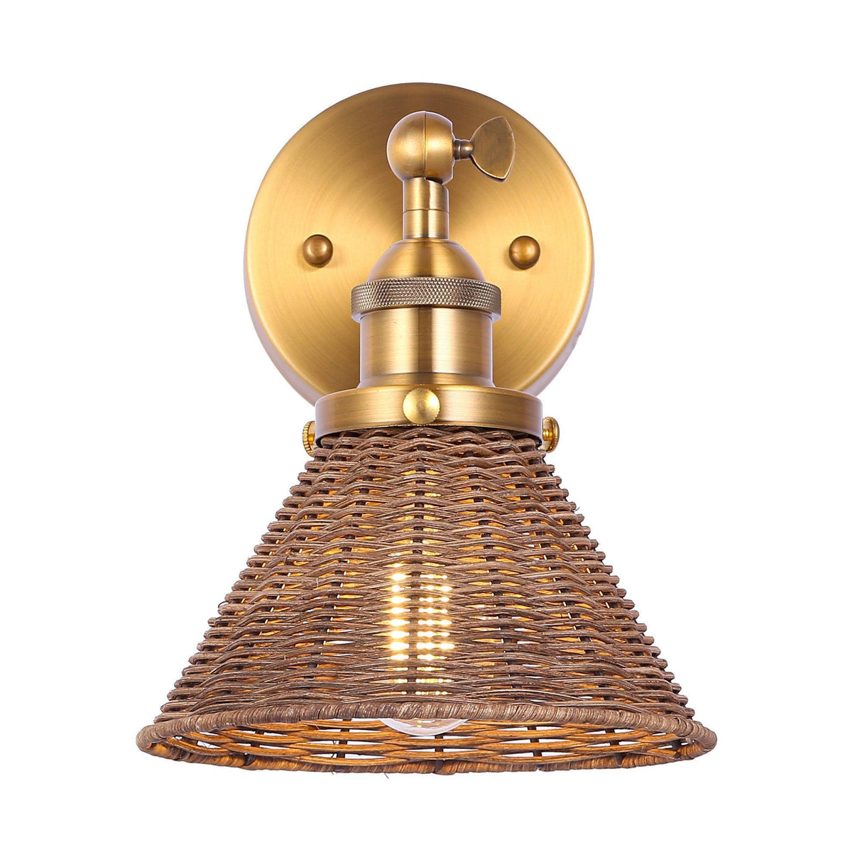 Traditional 1-Light Golden Wall Light