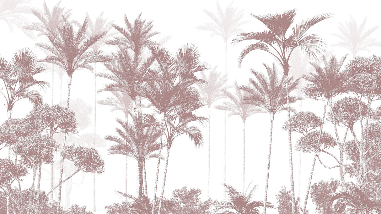 Foggy Palm Forest Wallpaper - Tropical Wallpaper Mural