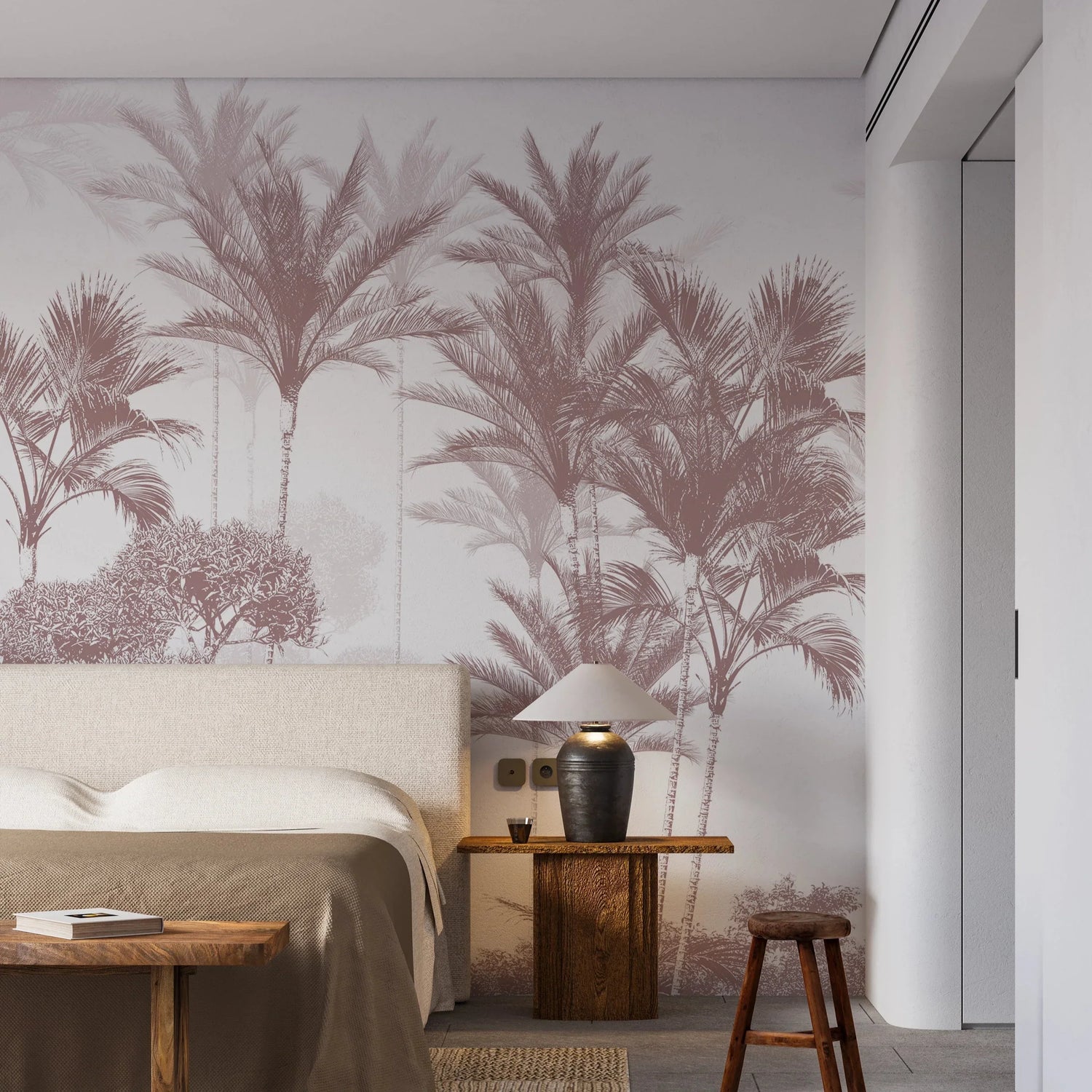 Foggy Palm Forest Wallpaper - Tropical Wallpaper Mural