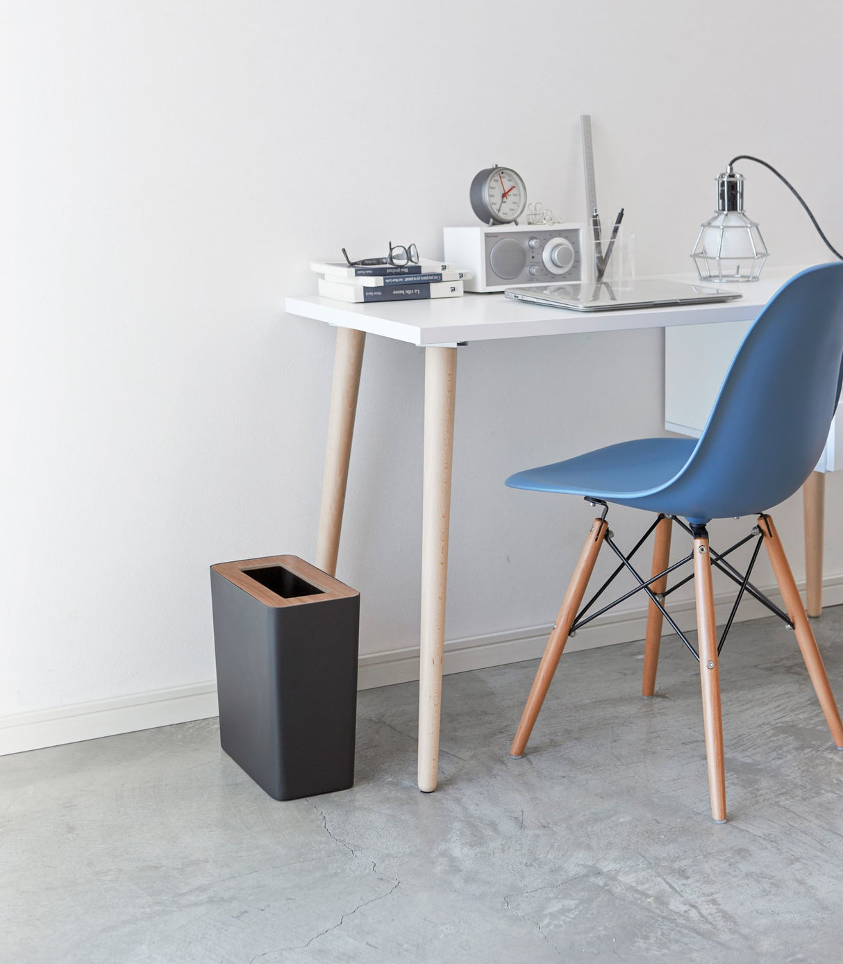 Trash Can - Rectangle - Steel + Wood