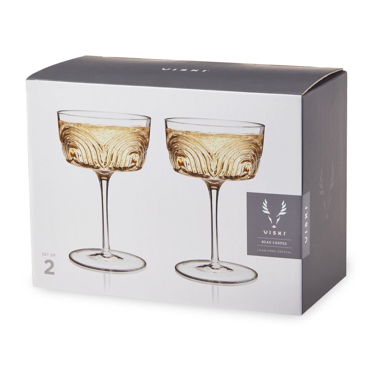 Beau Crystal Cocktail Coupes, Set of 2