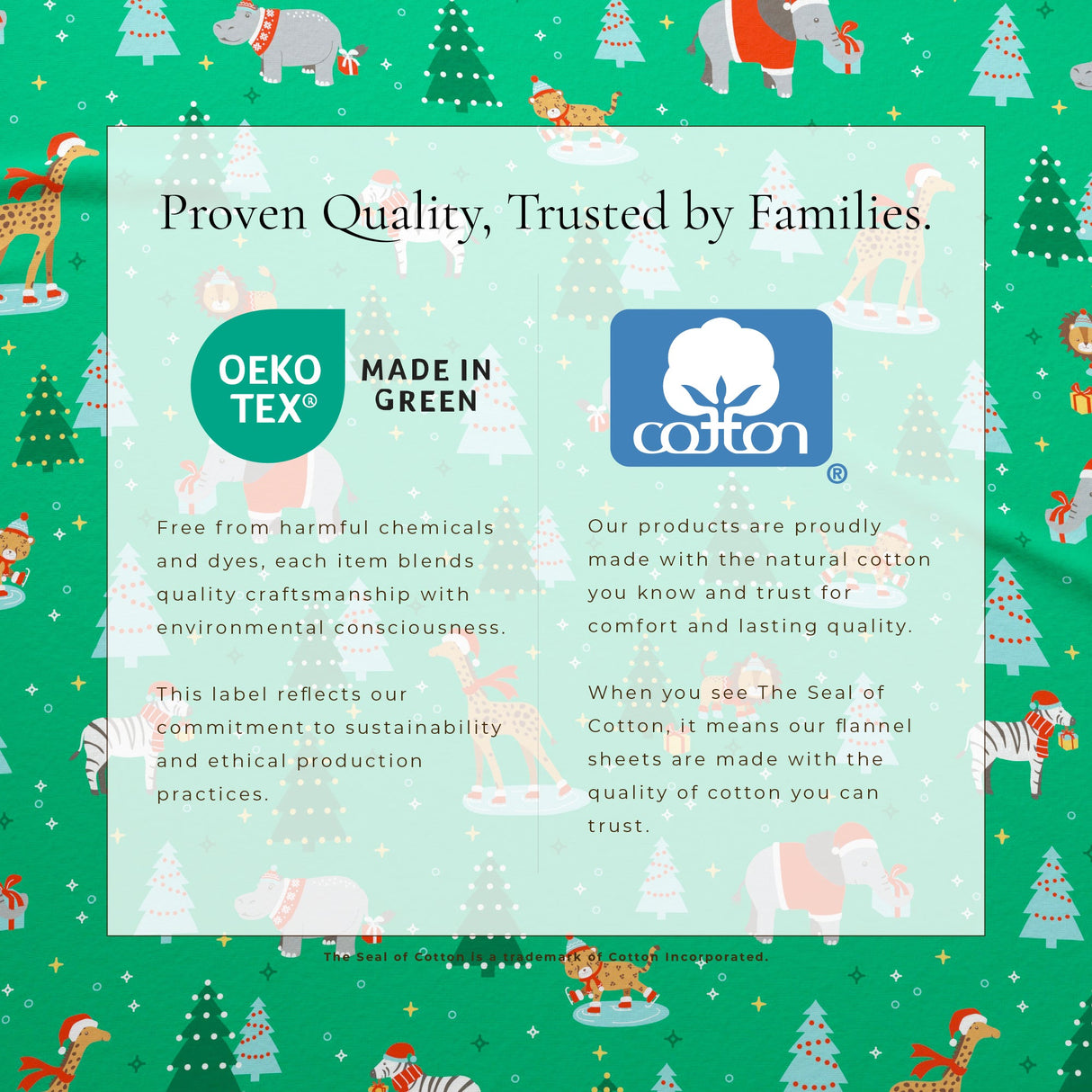 4-Piece Turkish Cotton Christmas Flannel Sheet - Whittaker Collection