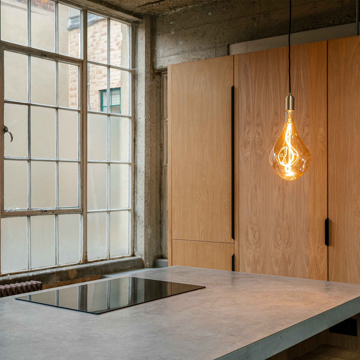Voronoi III Plug-In Pendant in Brass