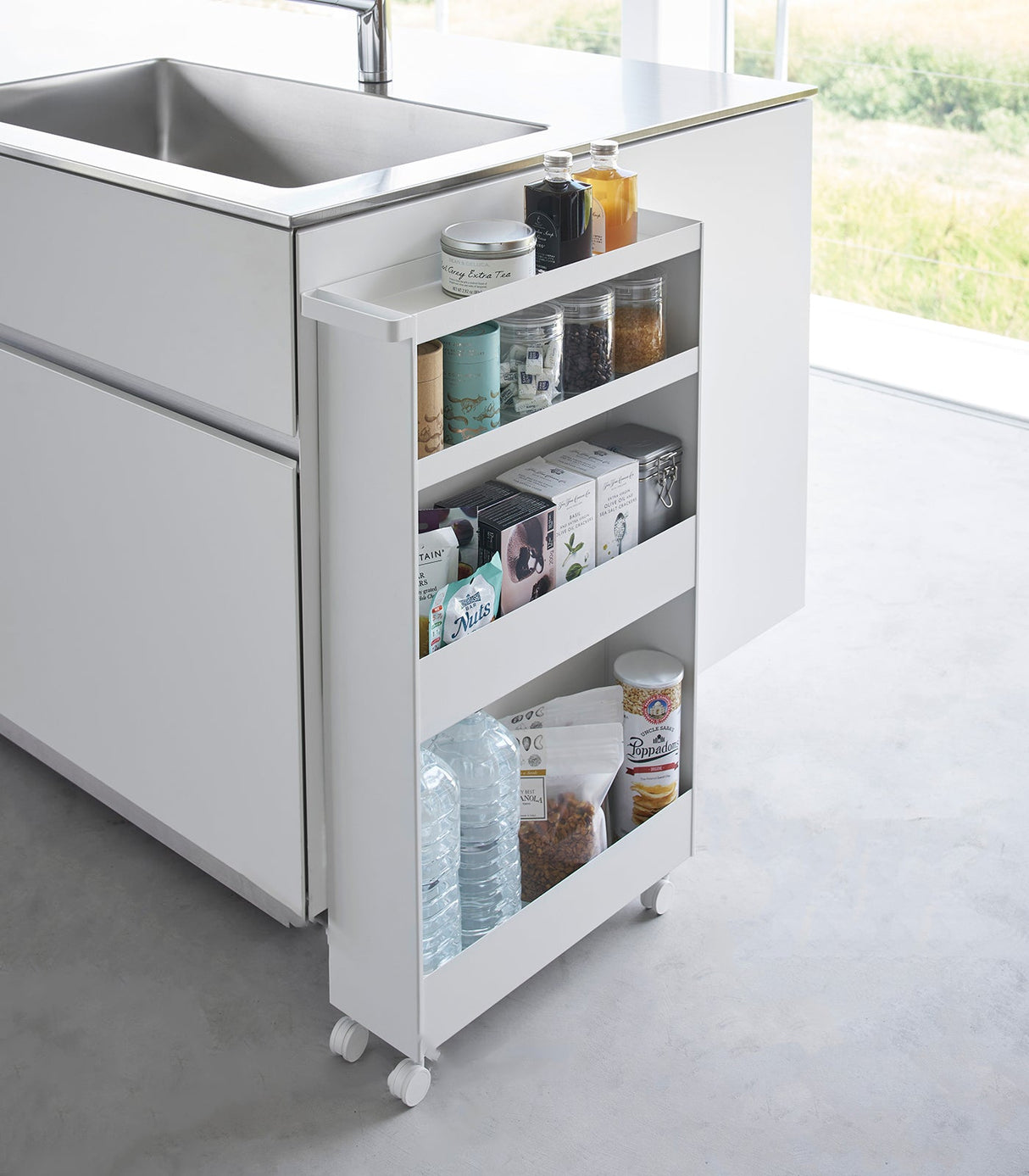 Slim Rolling Wagon (31.7" H) - Steel