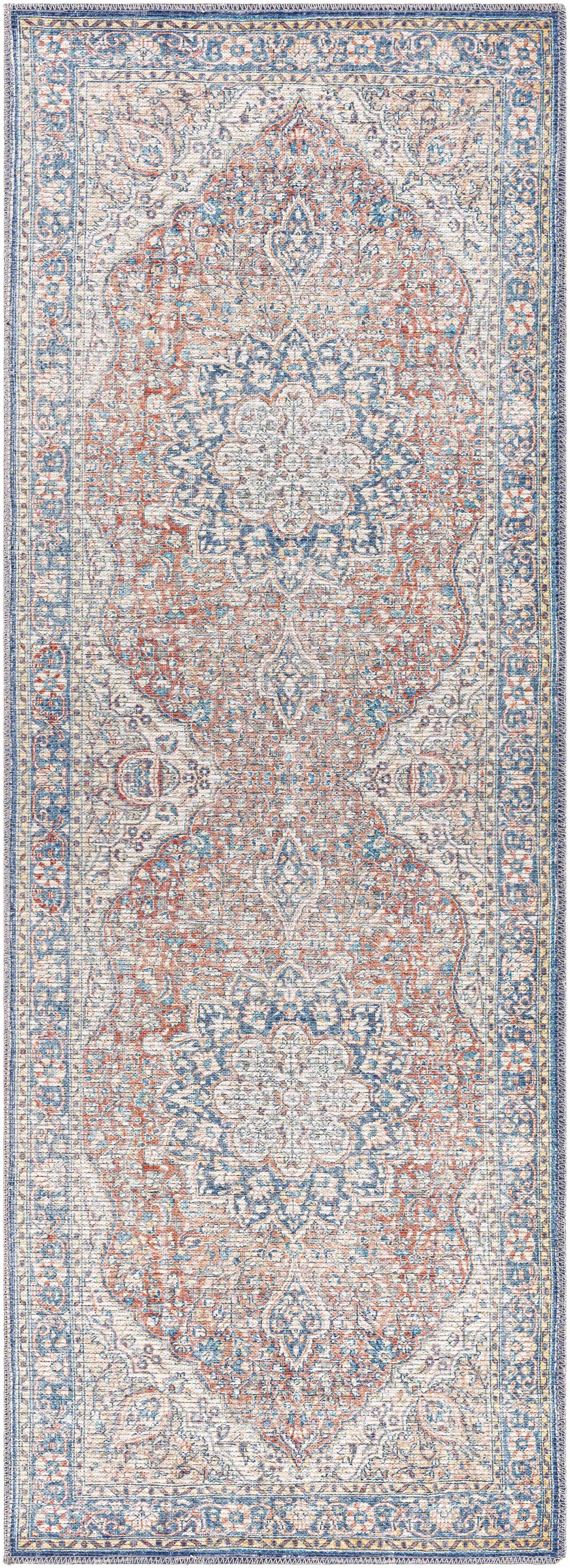 Wacousta Red&Blue Washable Rug - Promo
