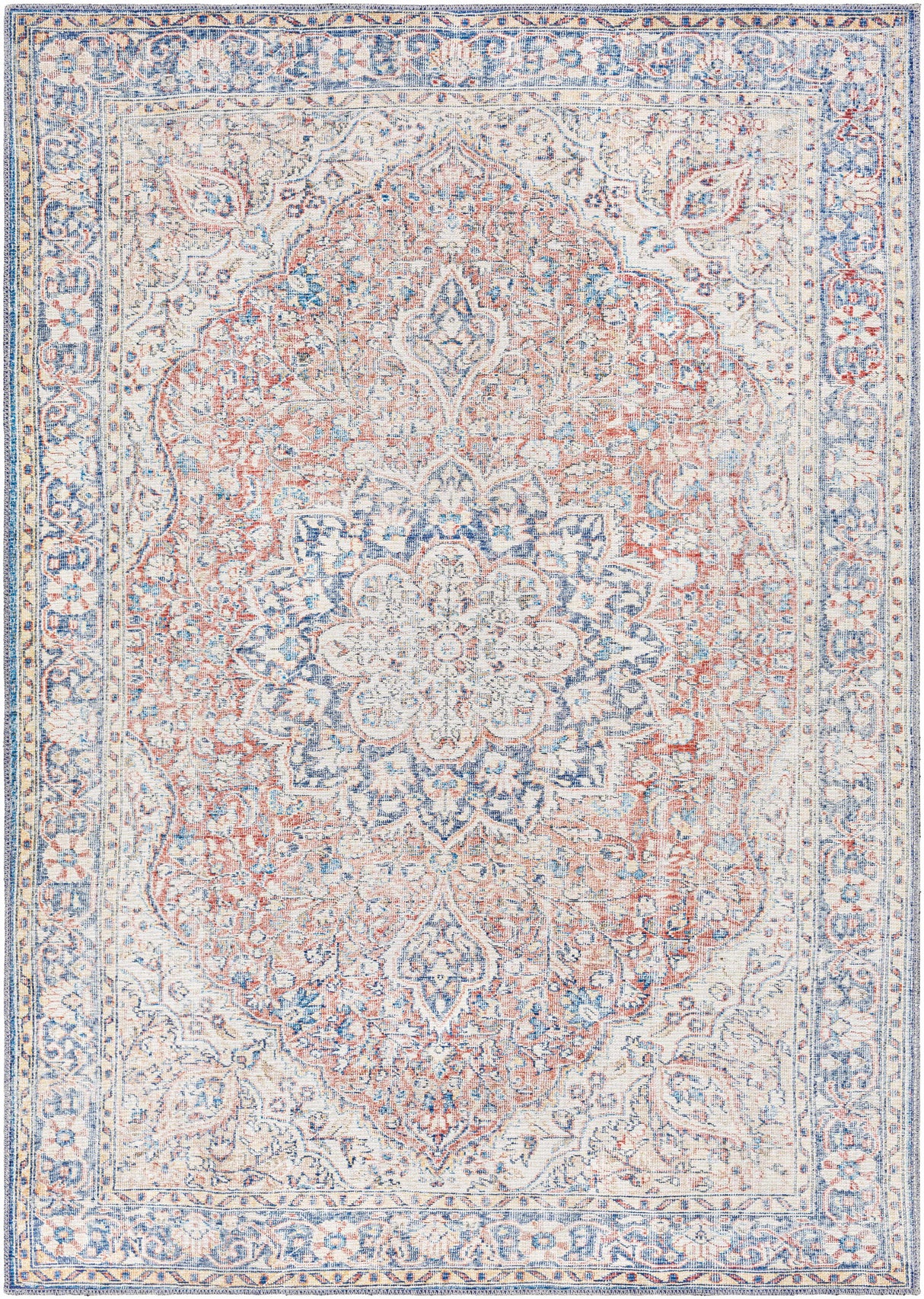 Wacousta Red&Blue Washable Rug - Promo