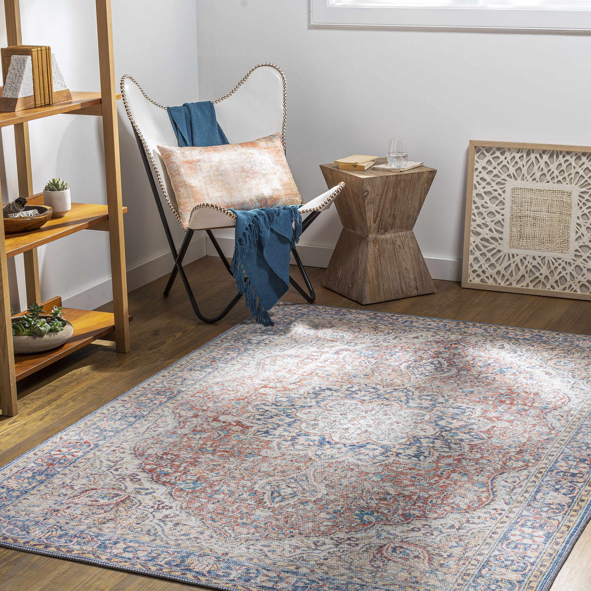 Wacousta Red&Blue Washable Rug - Promo