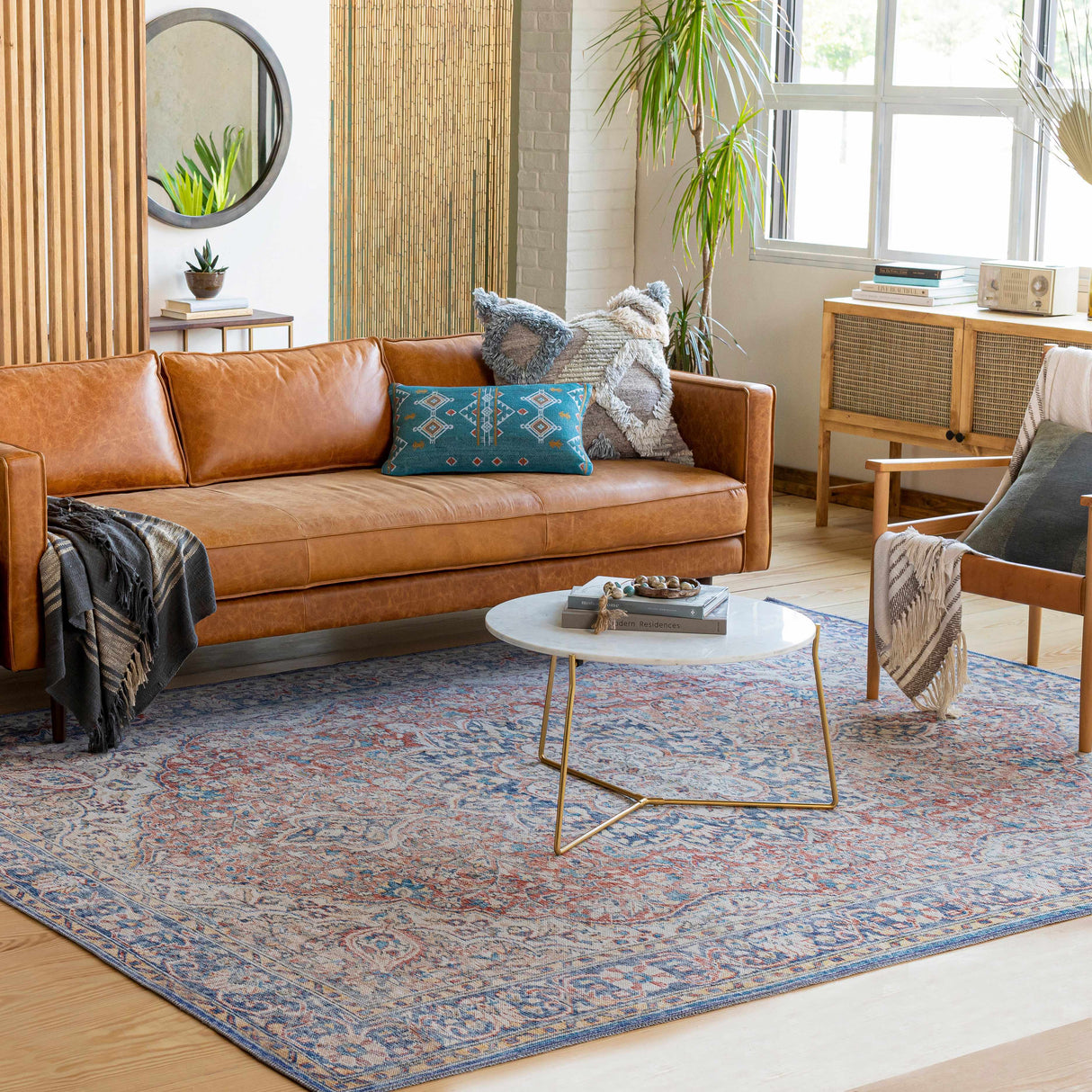 Wacousta Red&Blue Washable Rug - Promo