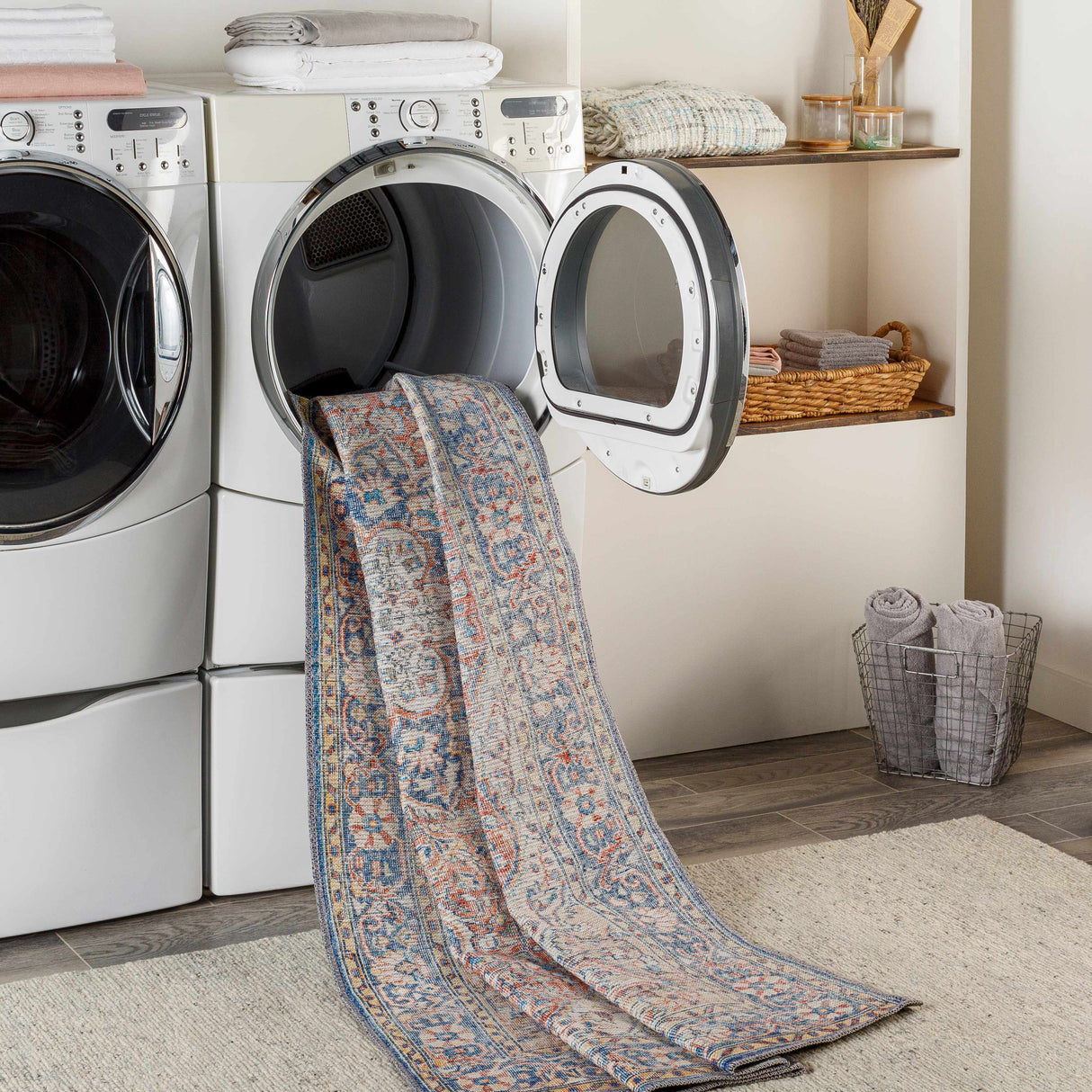 Wacousta Red&Blue Washable Rug - Promo