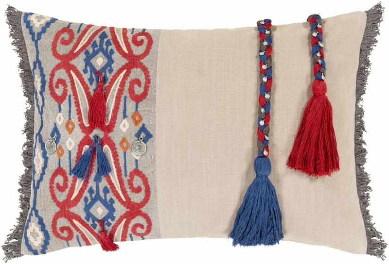 Usselo Bright Red Pillow Cover