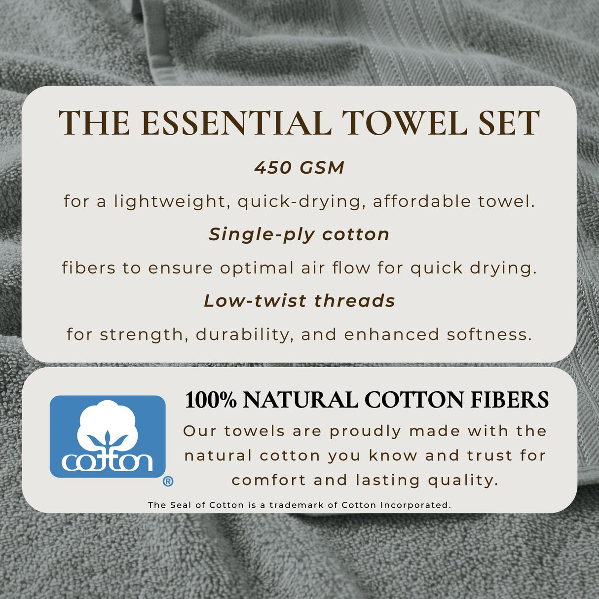 Cotton Terry Bath Towel Set - Cooper Collection
