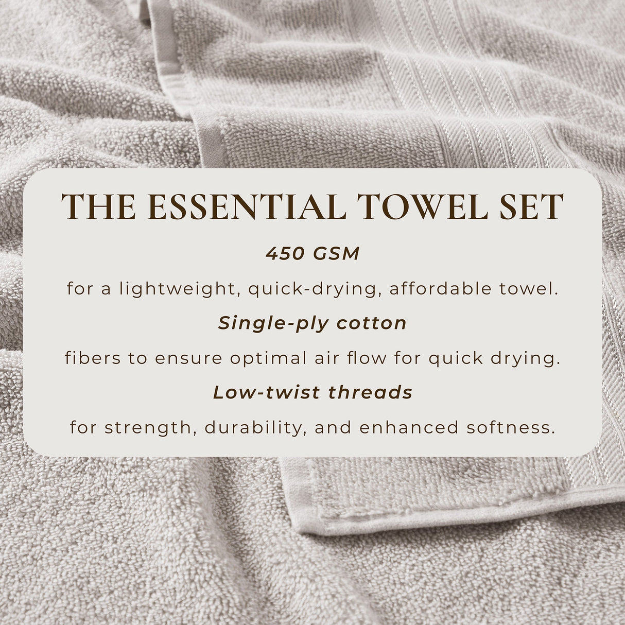 Cotton Terry Bath Towel Set - Cooper Collection