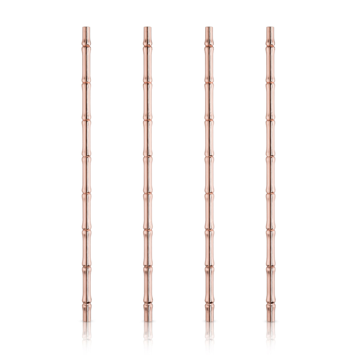 Pacific Bamboo Straws in Copper Set of 4