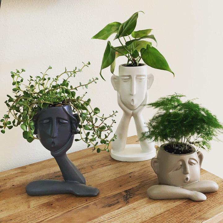 Emotional Faces Planter Sculpture Trio | Sage & Sill