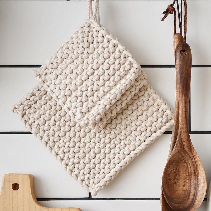 Crochet White Pot Holder + Reviews | CB2