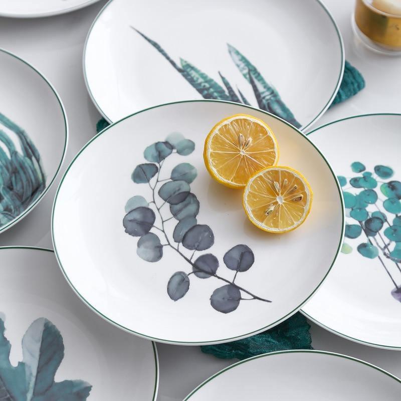 Tropical Minimalist Ceramic Plates | Sage & Sill
