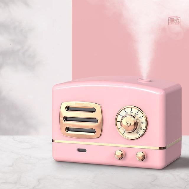 Retro Radio Aroma Diffuser Humidifier 200ml Pink | Sage & Sill
