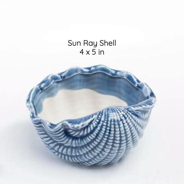 Under the Sea Planters Sun Ray Shell / Blue | Sage & Sill