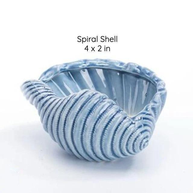 Under the Sea Planters Spiral Shell / Blue | Sage & Sill