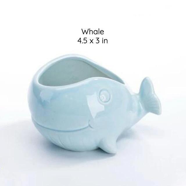 Under the Sea Planters Whale / Teal | Sage & Sill