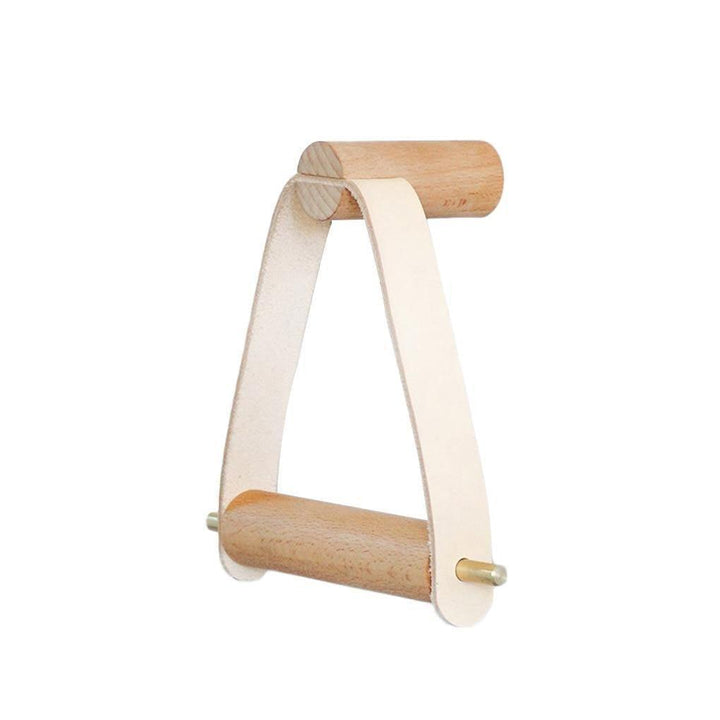 Leatherette and Oak Toilet Paper Holder | Sage & Sill