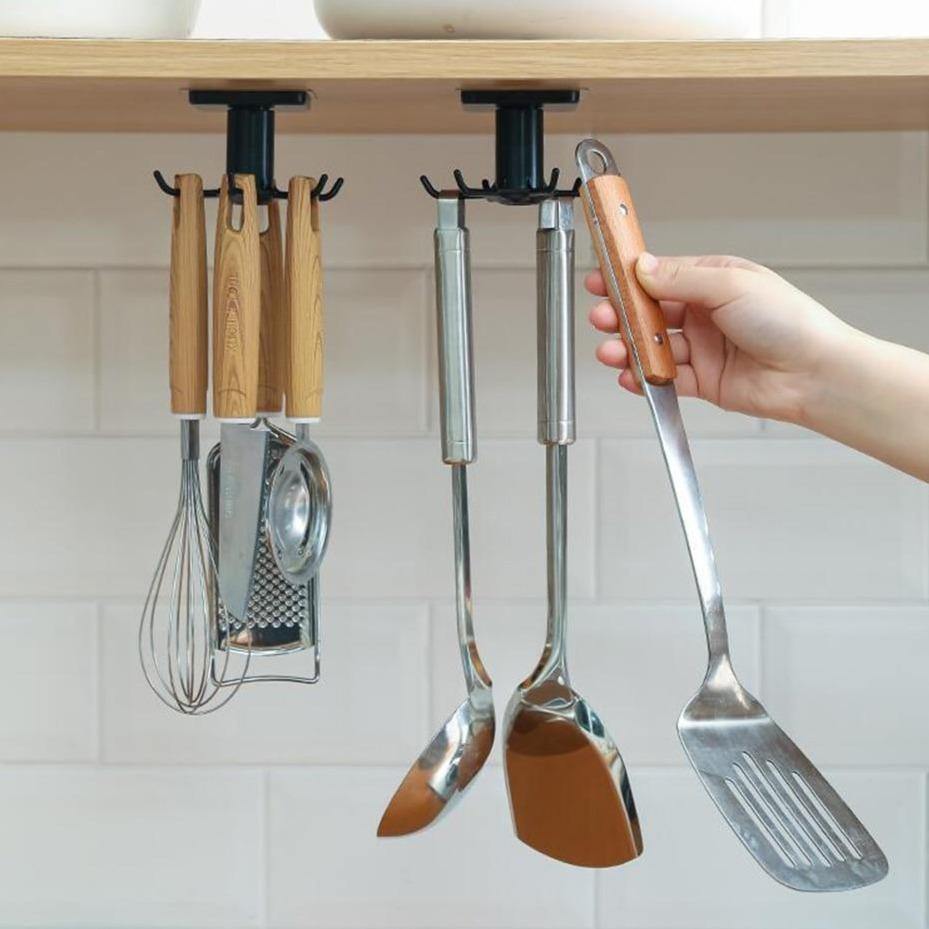 DIY Under Cabinet Utensil Hanger / Kitchen Storage Solutions 
