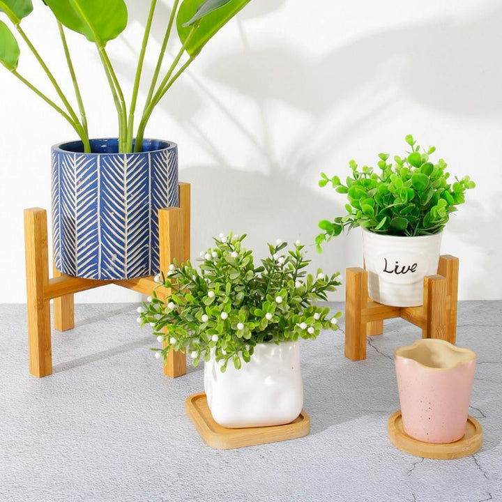 Genuine Bamboo Wooden Plant Stand | Sage & Sill