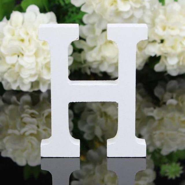White Freestanding Mountable Wooden Alphabet Letter H | Sage & Sill