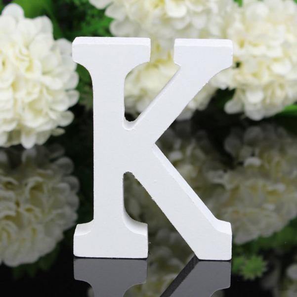 White Freestanding Mountable Wooden Alphabet Letter K | Sage & Sill