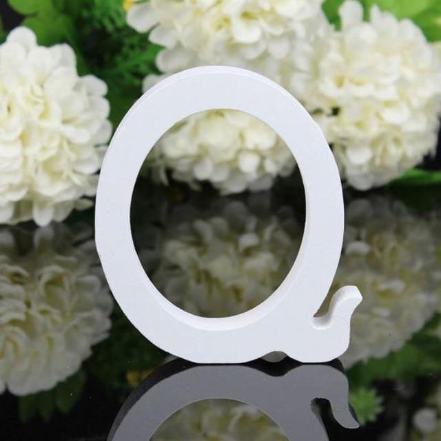 White Freestanding Mountable Wooden Alphabet Letter Q | Sage & Sill