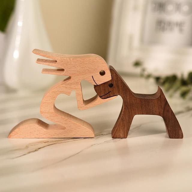 Man's Best Friend Wooden Figurines Short Tail / Woman / Large | Sage & Sill