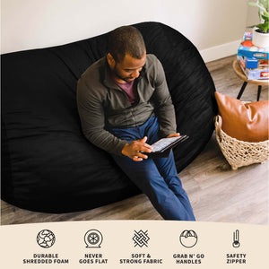 Fuf® 6Ft Foam Bean Bag Lounger