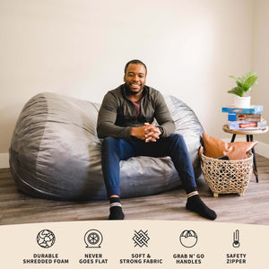 Fuf® 6Ft Foam Bean Bag Lounger