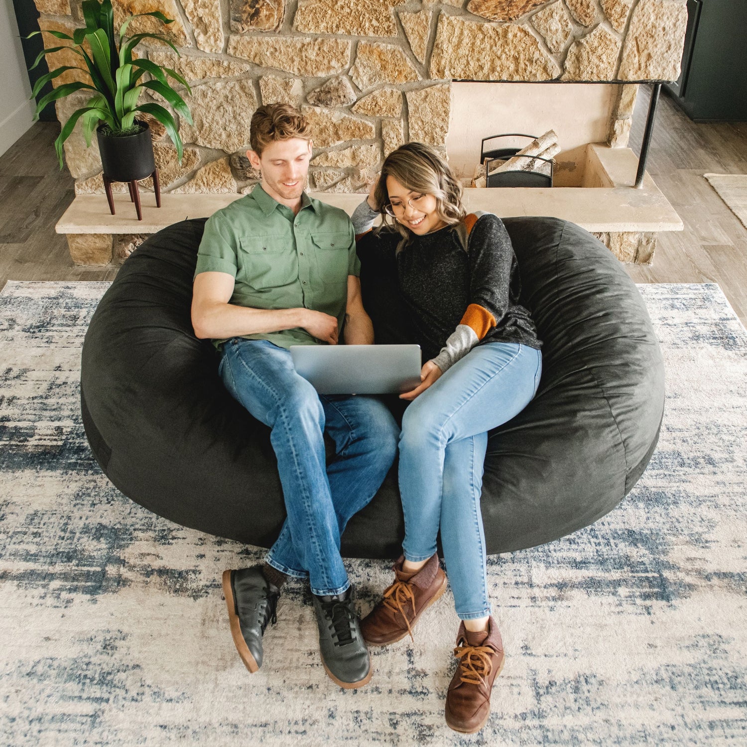 Fuf® 6Ft Foam Bean Bag Lounger