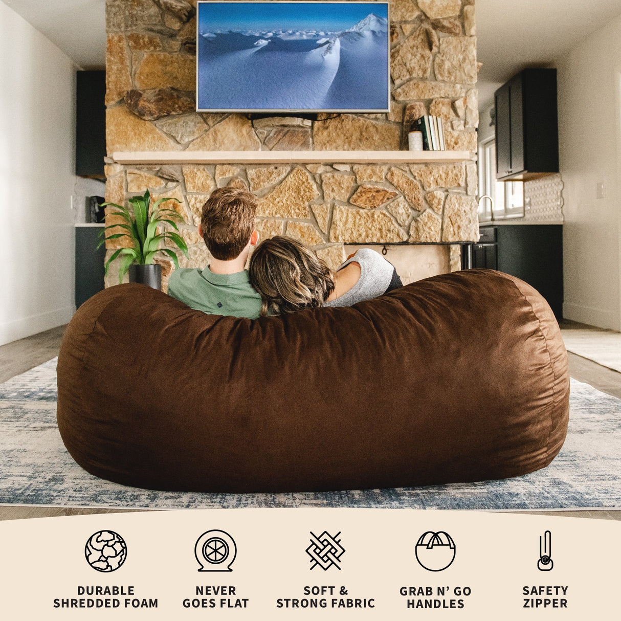 Fuf® 6Ft Foam Bean Bag Lounger