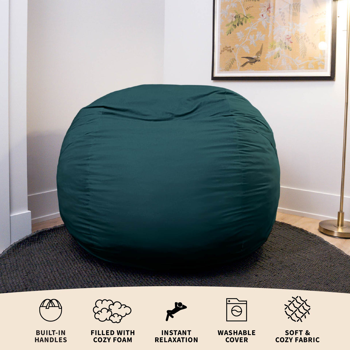 Fuf® 5Ft Foam Bean Bag