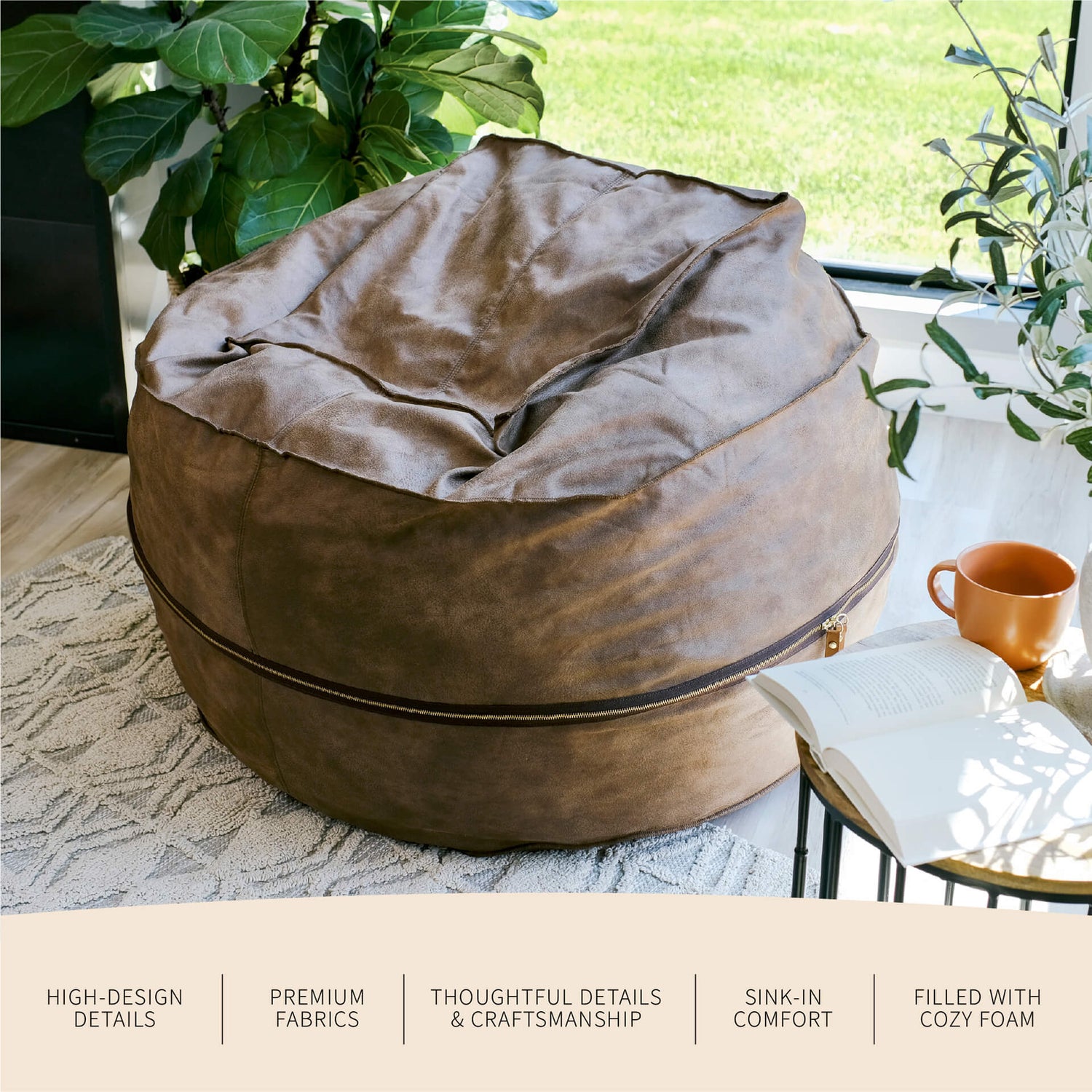 Fuf® 4Ft Foam Bean Bag