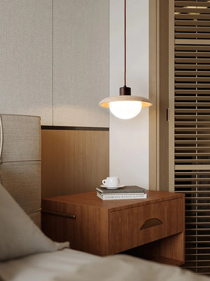 Travertine Glass Noah Disc Pendant Lamp