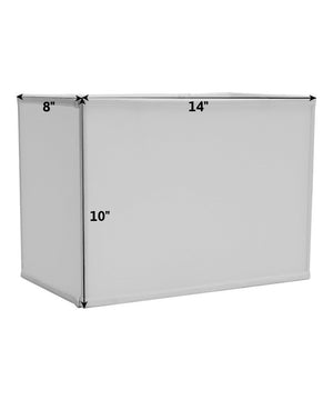 14"W x 10"H Rectangular Drum Lampshade White