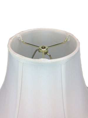 17"W x 13"H White Bell Shantung Shade