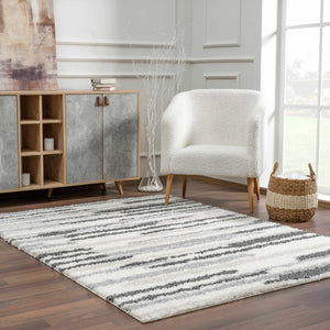 Zoya Irregular Striped Area Rug