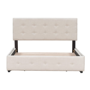 Walker Edison | Upholstered Queen Platform Bed with Storage