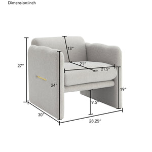 Walker Edison | Modern Teddy Cloud Accent Chair