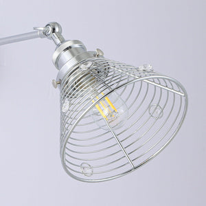 1-Light Modern Silver Wall Scone Light