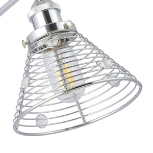 1-Light Modern Silver Wall Scone Light