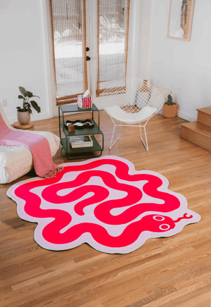 Spiral Snake Design Rug by Johann Banta