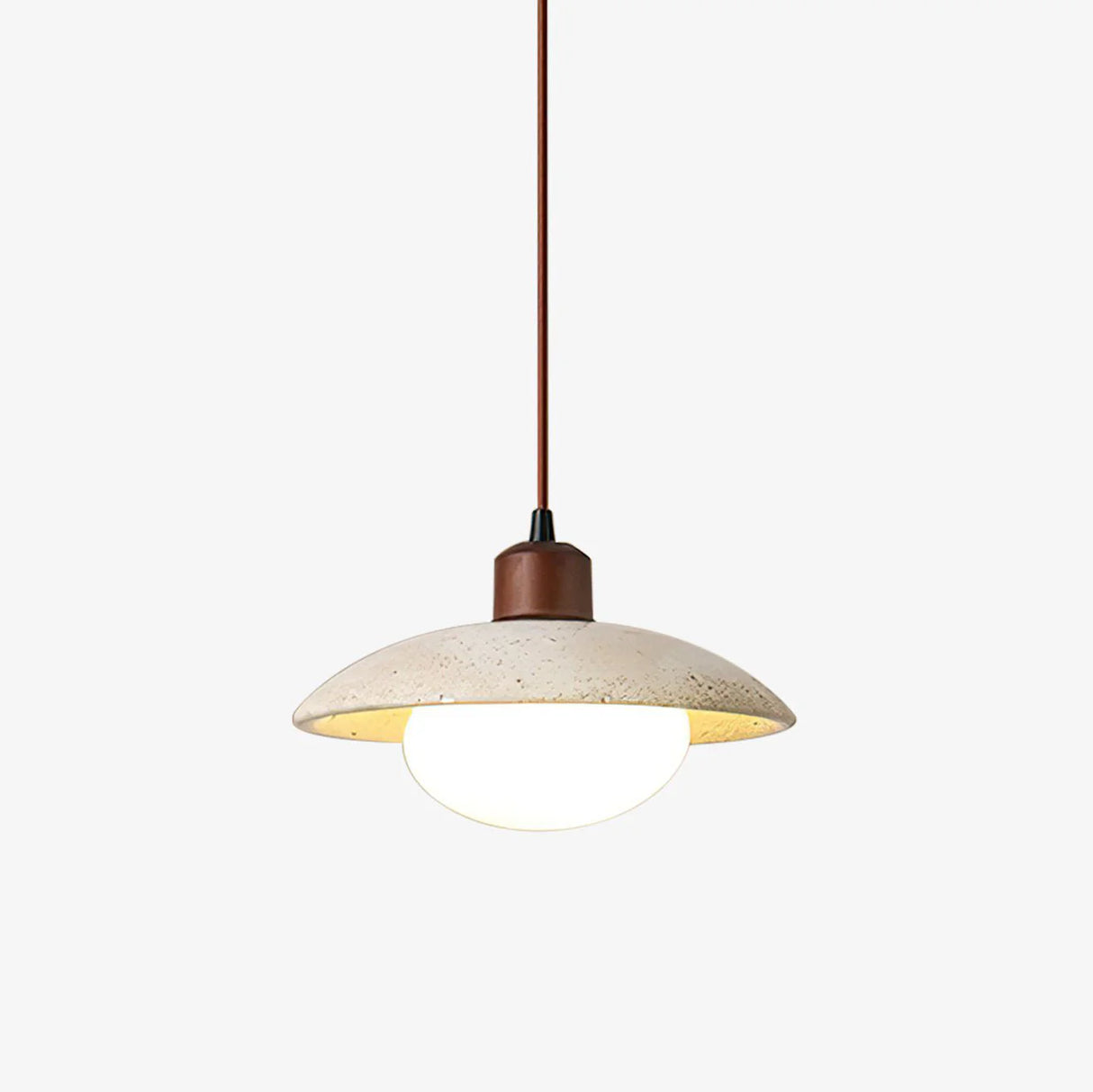 Travertine Glass Noah Disc Pendant Lamp