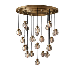 Fantasy Pearl Ball Round Chandelier 38"
